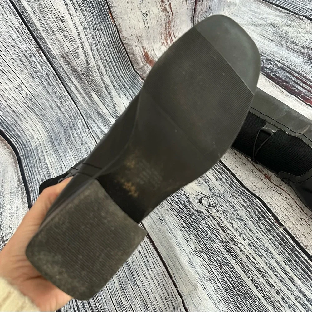 Vintage 90’s Worthington Square Toe Black Leather Tall Boots - Picture 6 of 9